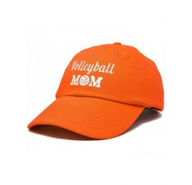 Baseball Caps Volleyball Mom Premium Cotton Cap Womens Hats for Mom - Orange - C918IWLRHCD $16.38