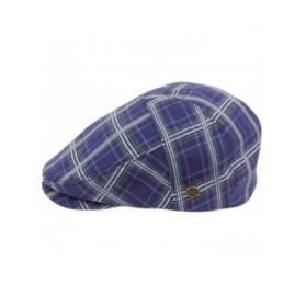 Newsboy Caps Men's Cotton Flat Ivy Caps Summer Newsboy Hats - Iv4021navy - CL18QNMGE0I $31.90