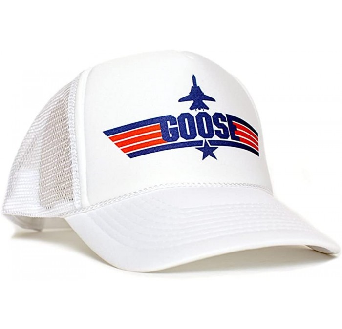 Baseball Caps Goose Unisex-Adult Trucker Cap Hat -One-Size Multi - White/White - CI128RIFL1B $25.40
