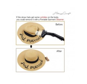 Sun Hats Exclusives Straw Embroidered Lettering Floppy Brim Sun Hat (ST-2017) - Do Not Disturb - CY17WX9MK2Y $14.91