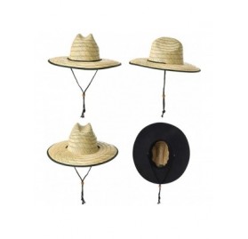 Cowboy Hats Western Style Round Up Cowboy Straw Hat Ladies Fedora Shapeable Brim Beach Hats - 99759_natural - C218T30QAIN $21.36