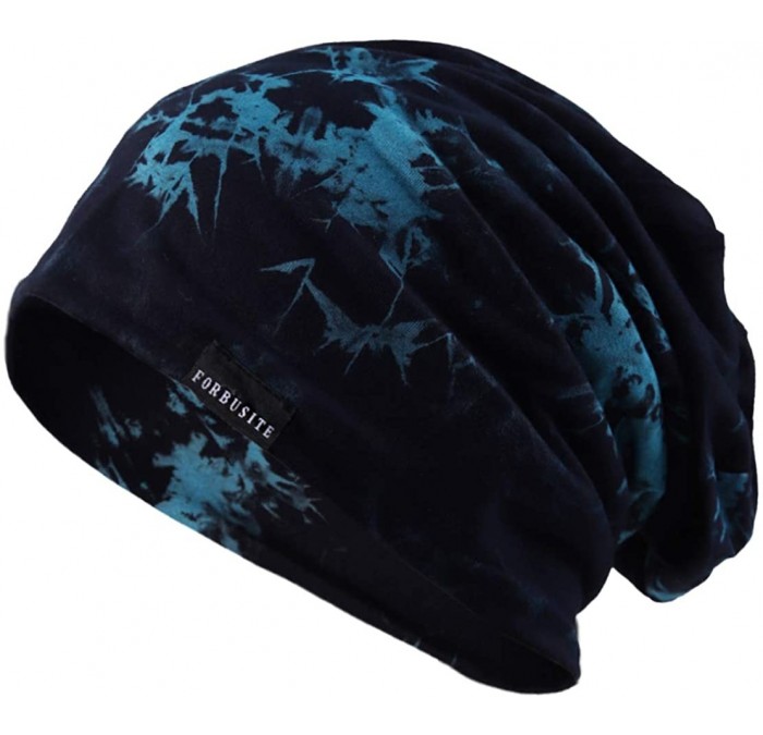 Skullies & Beanies Mens Slouchy Beanie Hat Thin Baggy Summer Skull Cap - Blue - CG18U53X3IR $26.50