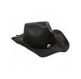 Cowboy Hats Dorfman Pacific Women's Shapeable Toyo Western Hat - Black - CV1287VG239 $36.86