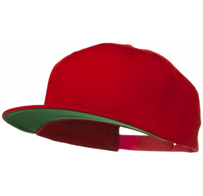 Baseball Caps Wool Blend Prostyle Snapback Cap - Red - Red - C3118E486KH $26.40