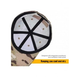 Baseball Caps Camouflage Trucker Hat Military Tactical Operator Cap with American Flag Patch Velcro - Camo - C718RQKALML $17.79