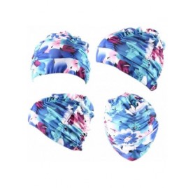 Skullies & Beanies Unisex Swimming Hat Men Women Bathing Cap Long Hair Girls Stretchy Beanies - Multicolor D - CE189HNLGKU $8.90