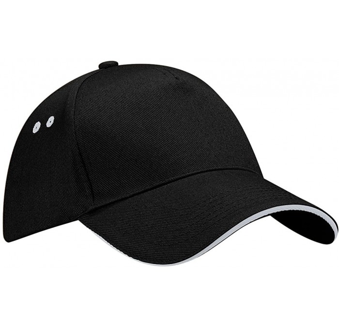 Baseball Caps Ultimate 5 panel contrast cap sandwich peak - Black/Light Grey - CR114F187P7 $17.51