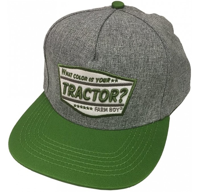Baseball Caps Brand What Color is Your Tractor? Green Adjustable Hat - F13080740GR - CE18C9UT4K9 $35.60