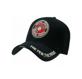 Baseball Caps US Military Legend Branch Logo Rich Embroidered Baseball Caps S001 - Marine Seal Black - CT11JZ3O0N3 $21.05
