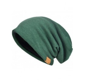 Skullies & Beanies Men Oversized Slouch Beanie Large Skullcap Knit Hat - Green - C318LHI6DCY $16.58