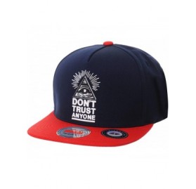 Baseball Caps Snapback Hat Illuminati Patch Hip Hop Baseball Cap AL2390 - Navy - C512JHRVUXJ $31.25