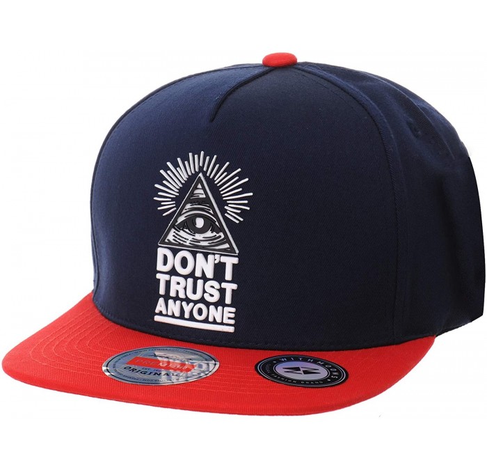 Baseball Caps Snapback Hat Illuminati Patch Hip Hop Baseball Cap AL2390 - Navy - C512JHRVUXJ $54.03
