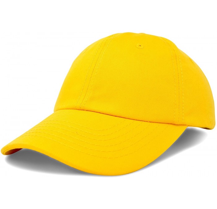 Baseball Caps Baseball Cap Dad Hat Plain Men Women Cotton Adjustable Blank Unstructured Soft - Gold - C212O1PE7V3 $20.02