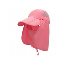 Sun Hats Neck Face Flap Outdoor Cap UV Protection Sun Hats Fishing Hat Quick-Drying UPF50+ - Pink - CO17Z3A5S7R $14.06