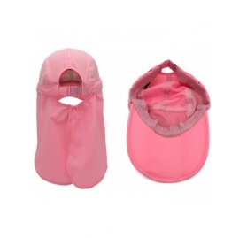 Sun Hats Neck Face Flap Outdoor Cap UV Protection Sun Hats Fishing Hat Quick-Drying UPF50+ - Pink - CO17Z3A5S7R $14.06