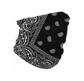 Balaclavas Men Women Face Bandana Dust Mask Balaclava Neck Gaiter Wrap Cool Printed (Multi-Function) - Black Paisley - CD1999...