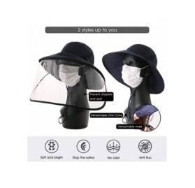 Sun Hats Womens Collapsible Bucket Hat Sun Protection Summer UPF 50 String Golf Garden Hiking 56-59cm - 69038navy - C0198ORC6...