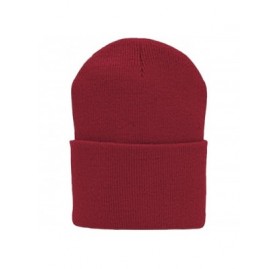 Skullies & Beanies Solid Winter Long Beanie (Comes in Many - Maroon - CL112KF45R9 $11.75