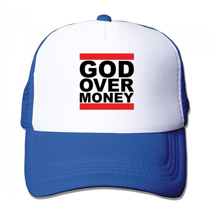 Sun Hats Dachen Adut God Over Money Snapback Baseball Cap Outdoor Sports Mesh Hat Sun Hats RoyalBlue - CH186SE9CA0 $29.05