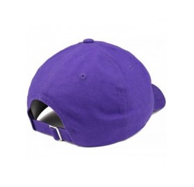 Baseball Caps Petty Embroidered Soft Crown 100% Brushed Cotton Cap - Purple - C618STD7DOG $14.51