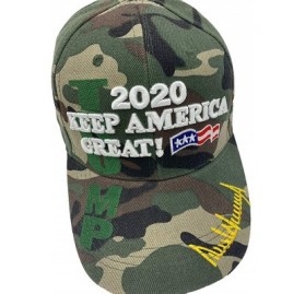 Skullies & Beanies Trump 2020 Keep America Great 3D Embroidery American Flag Baseball Cap - 011 Tree Camo - CL18WNCCEEH $9.43