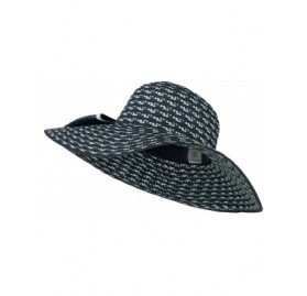 Sun Hats Big Bow Floppy Wide Brim Hat - Navy - CY11KCHJ5CR $38.82