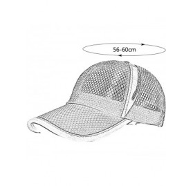 Baseball Caps Men's Summer Outdoor Sport Baseball Cap Mesh Hat Running Visor Sun Caps - Black-2 - CP18RM6O4NE $14.62