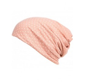 Skullies & Beanies Print Flower Cap Cancer Hats Beanie Stretch Casual Turbans for Women - Pink+gray - C618CK5W0ND $11.09