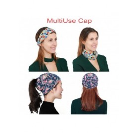 Skullies & Beanies Print Flower Cap Cancer Hats Beanie Stretch Casual Turbans for Women - Pink+gray - C618CK5W0ND $11.09