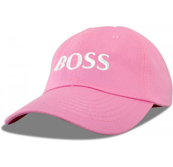 Baseball Caps BOSS Baseball Cap Dad Hat Mens Womens Adjustable - Light Pink - CY18CGMAQWM $22.65