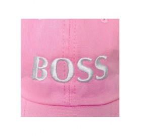 Baseball Caps BOSS Baseball Cap Dad Hat Mens Womens Adjustable - Light Pink - CY18CGMAQWM $11.79