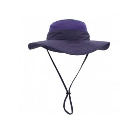 Bucket Hats Wide Brim Sun Hat Mesh Bucket Hat Lightweight Bonnie Hat Perfect for Outdoor Activities - Purple - C418QTGT6LS $1...