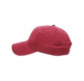 Baseball Caps Plain Stonewashed Cotton Adjustable Hat Low Profile Baseball Cap. - Burgundy - CG12O5WGWRQ $11.74