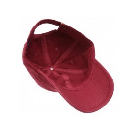 Baseball Caps Plain Stonewashed Cotton Adjustable Hat Low Profile Baseball Cap. - Burgundy - CG12O5WGWRQ $11.74