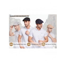 Newsboy Caps Men's Newsboy Caps with Satin Lining - Camel - Fit for 7 - 7 1/4 - CD18Y0XTMKM $11.79