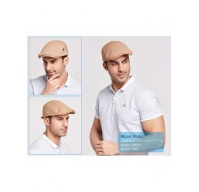 Newsboy Caps Men's Newsboy Caps with Satin Lining - Camel - Fit for 7 - 7 1/4 - CD18Y0XTMKM $11.79