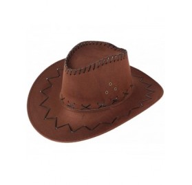Cowboy Hats West Cowboy Hat Grassland Sunshade Mongolian Unisex Adult Cap - Coffee - CA18SQGXXMS $8.59