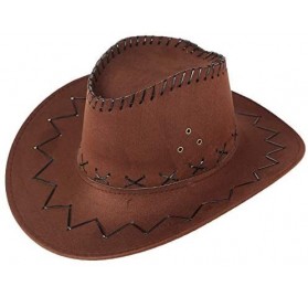 Cowboy Hats West Cowboy Hat Grassland Sunshade Mongolian Unisex Adult Cap - Coffee - CA18SQGXXMS $8.59
