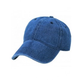 Baseball Caps Baseball Cap Dad Hat for Men and Women Cotton Low Profile Adjustable Polo Curved Brim - Pc103 Dark Denim. - C01...