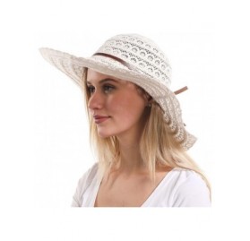 Sun Hats Womens Ladies Packable Adjustable Foldable - Beige - C2194KAUWX2 $17.00