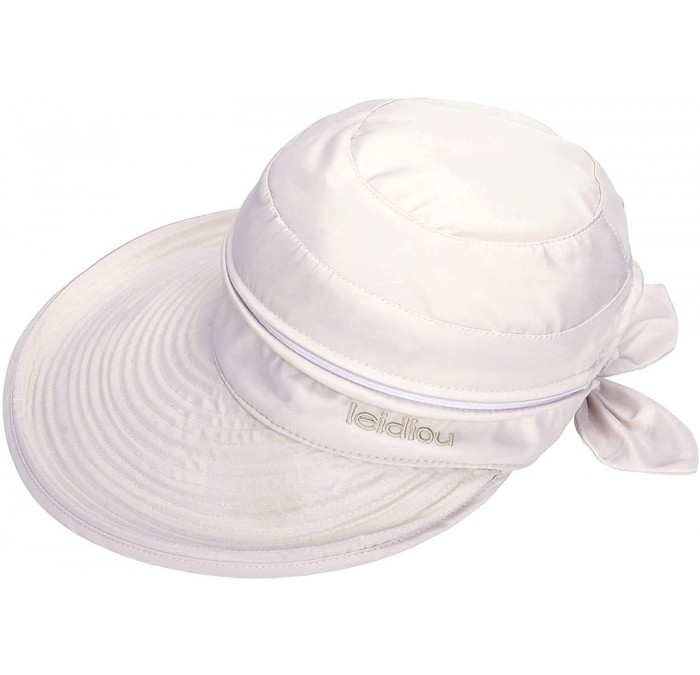 Sun Hats Women UPF 50 UV Sun Protection Convertible 2 in 1 Visor Beach Golf Hat - Beige - CW1803449M4 $14.19