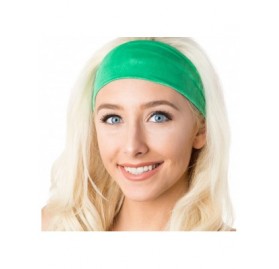 Headbands Adjustable & Stretchy Crushed Xflex Wide Headbands for Women Girls & Teens - Crushed Green & Black 2pk - CS1950Z80L...