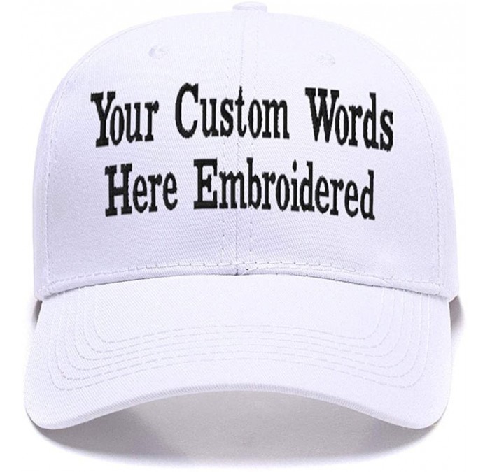 Baseball Caps Custom Embroidered Baseball Cap Personalized Snapback Mesh Hat Trucker Dad Hat - White - CW18HLKOINM $16.81