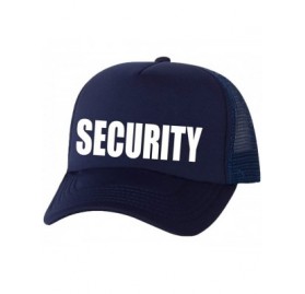 Baseball Caps Security Truckers Mesh Snapback hat - Navy - C111N8GFSUR $22.74