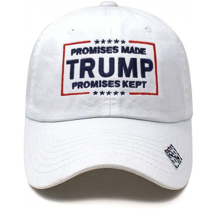 Baseball Caps Trump Promise Made Promise Kept Campaign Rally Embroidered US Trump MAGA Hat Baseball Cap PC101 - Pc101 White -...