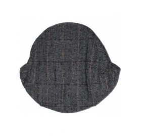 Newsboy Caps Street Easy Herringbone Driving Cap with Quilted Lining - Light Grey Pinstripe - CN1930GLADO $16.65