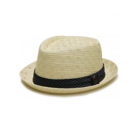 Fedoras Pamoa Unisex Pms540 Summer Porkpie Straw Fedora Hats - Natural - C312D8OIBQV $12.03