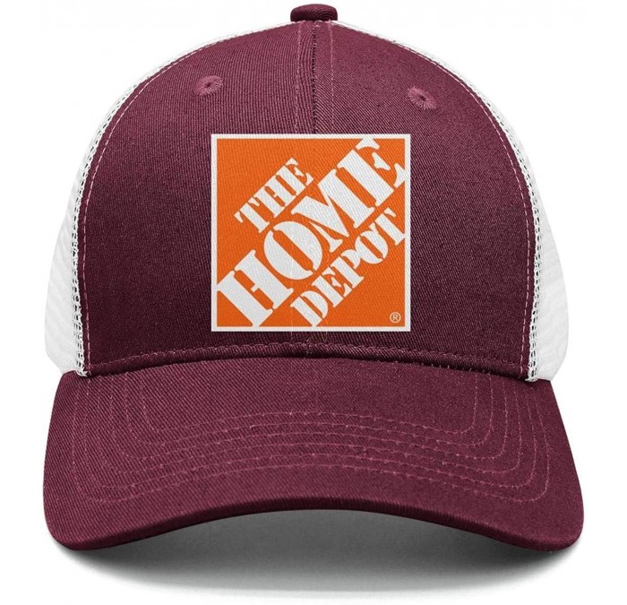 Baseball Caps Mens Womens Adjustable The-Home-Depot-Orange-Symbol-Logo-Custom Running Cap Hat - Maroon-9 - CT18QI8CH6H $33.67