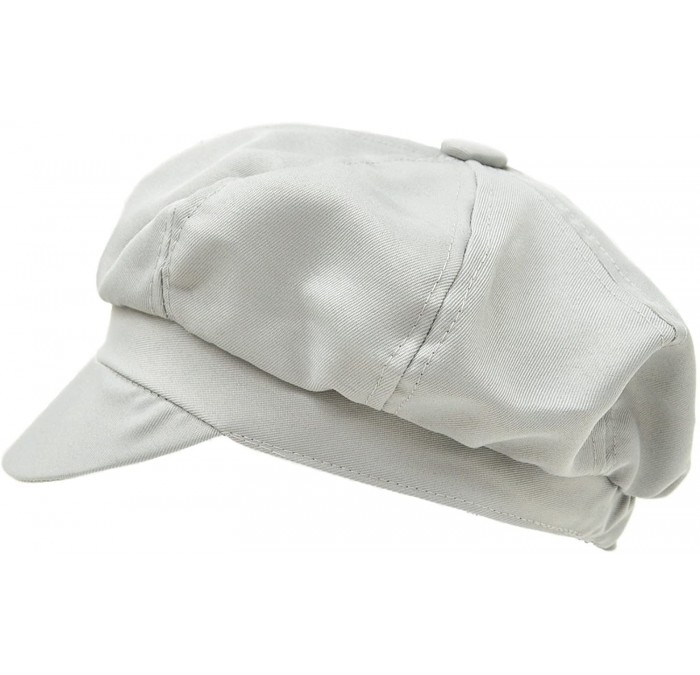 Newsboy Caps Newspaper Boy Hat - Silver - C41858AKQUM $18.37