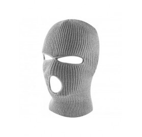 Balaclavas Knit Sew Acrylic Outdoor Full Face Cover Thermal Ski Mask One Size Fits Most - Grey - CD12LZKOW6X $10.32